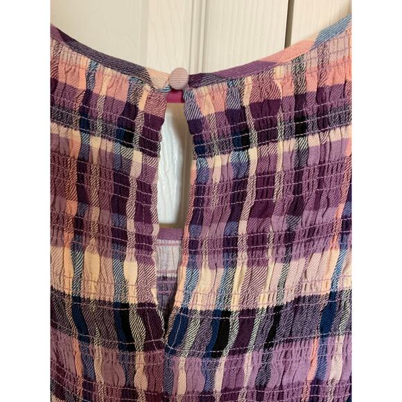 Torrid plaid top baby doll pinks and purples NEW size 4X - Picture 4 of 8